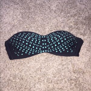 Strapless Black Bikini Top